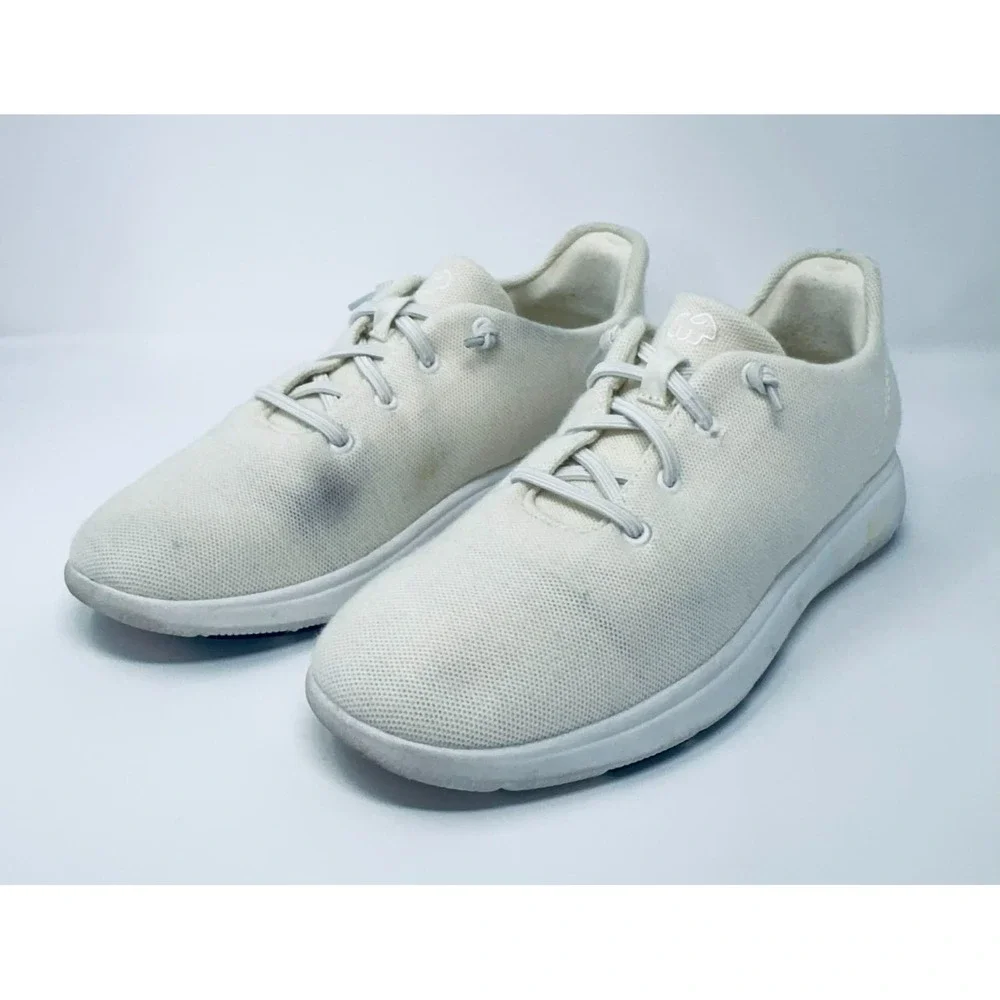 Merinos Australian Lace Up Wool Sneakers‎ Women's Size 9 Cream Comfort Cushion